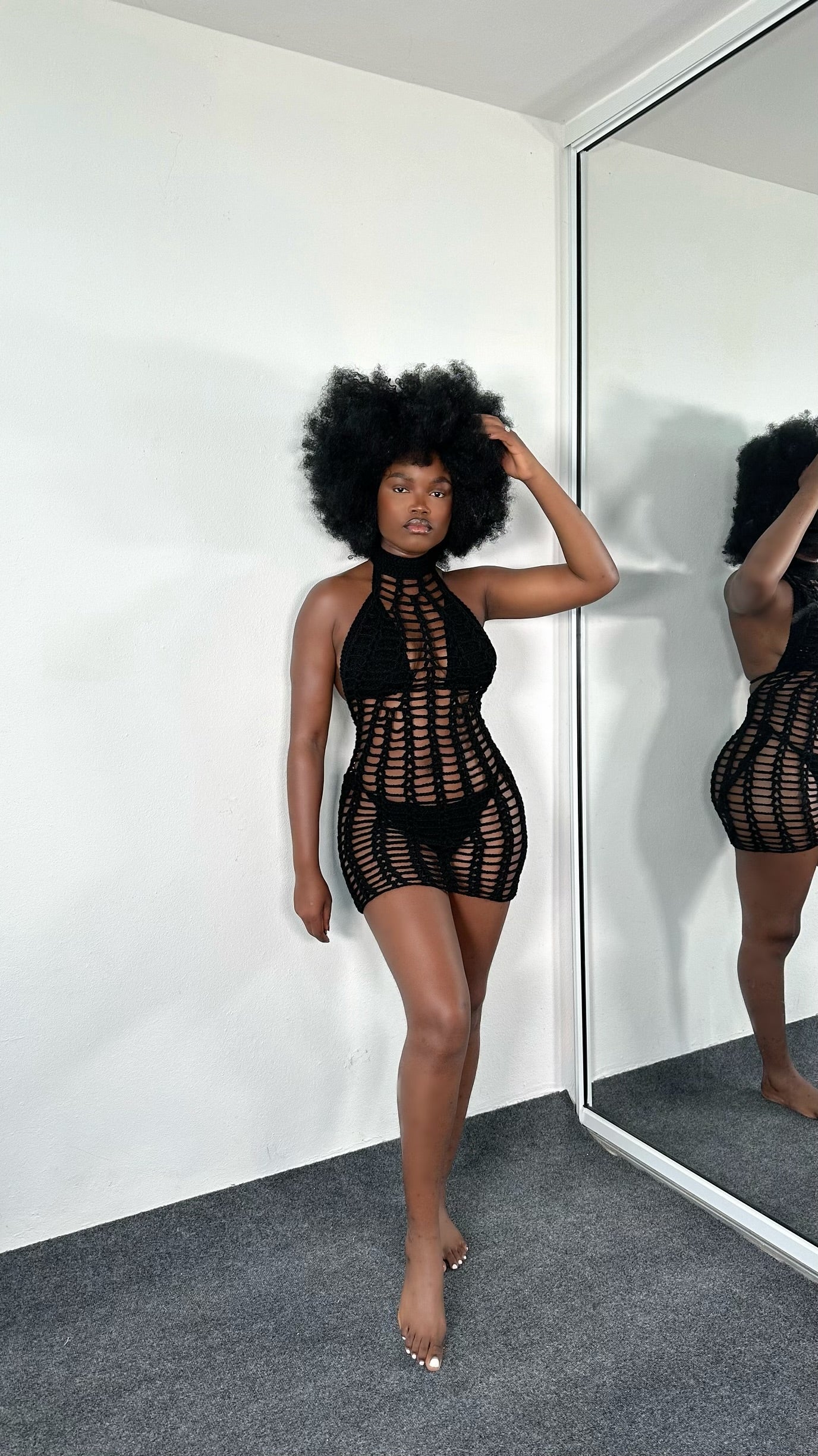 Crochet gown set