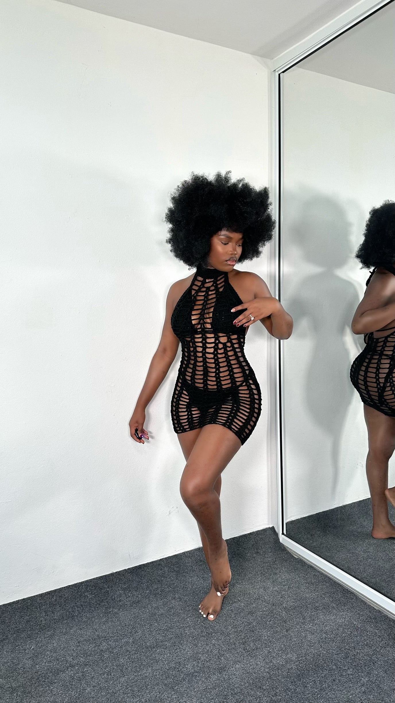 Crochet gown set