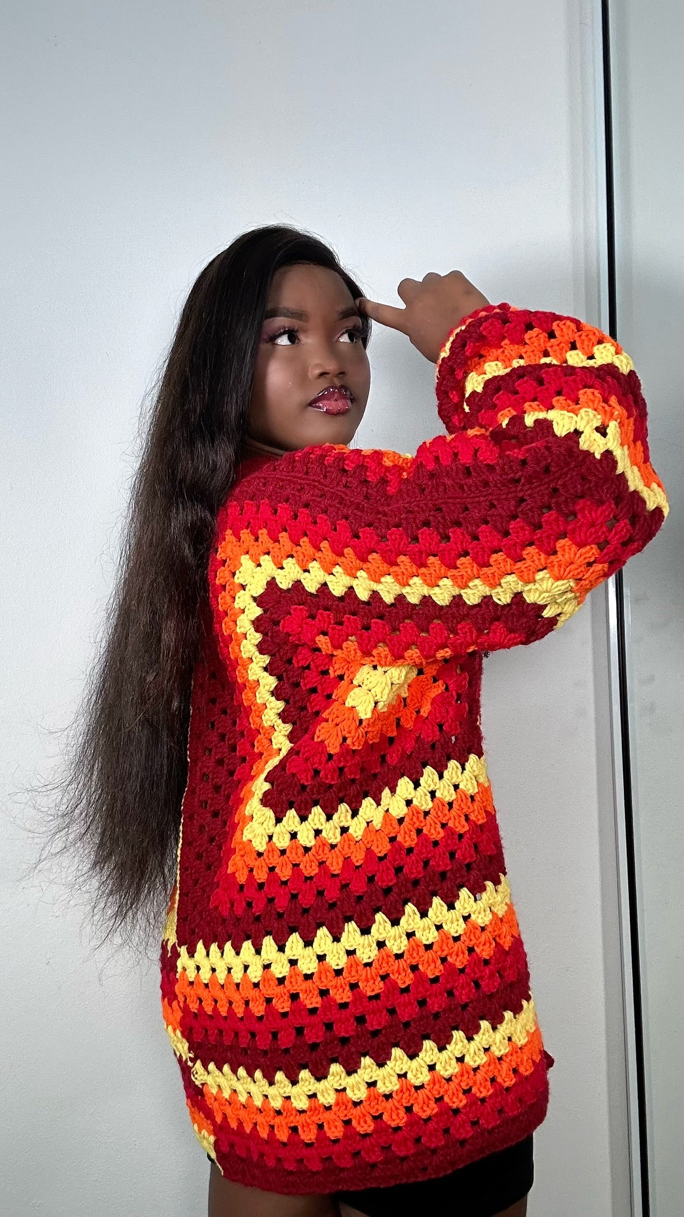Hexagon cardigan (sunset)