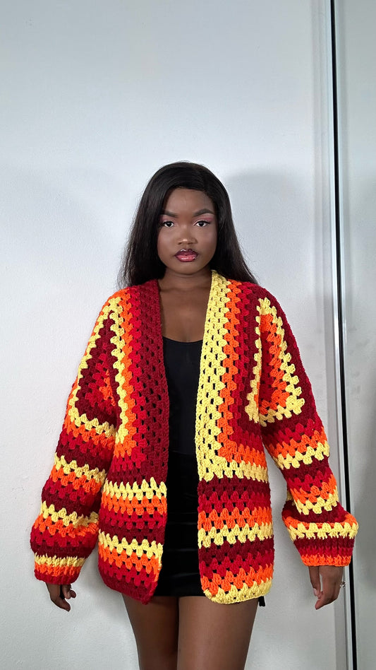 Hexagon cardigan (sunset)